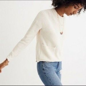 Madewell Patch Pocket Pullover Ivory Cream